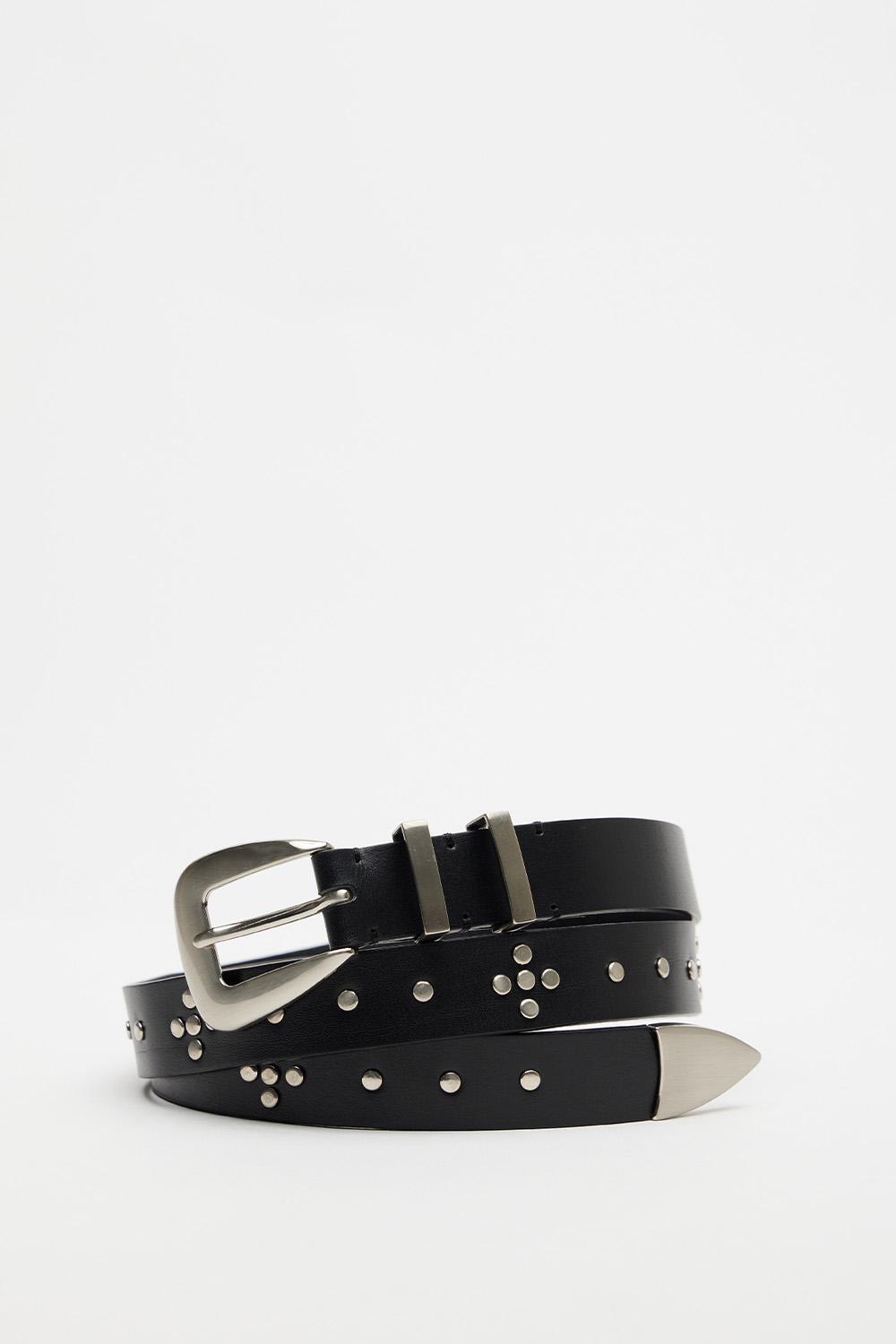 Stud Western Leather Belt (M)